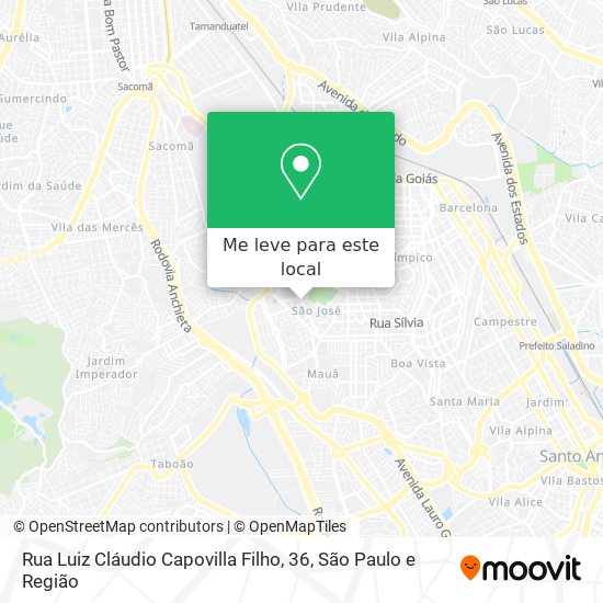 Rua Luiz Cláudio Capovilla Filho, 36 mapa