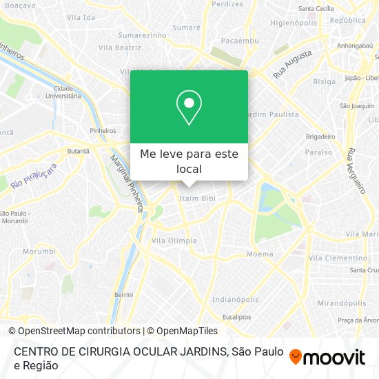 CENTRO DE CIRURGIA OCULAR JARDINS mapa