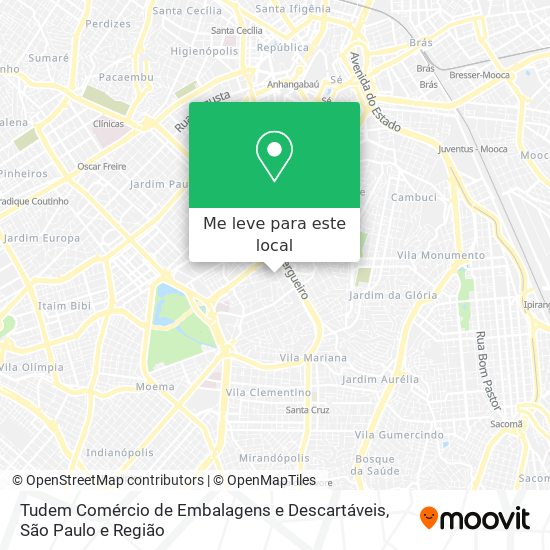 Tudem Comércio de Embalagens e Descartáveis mapa