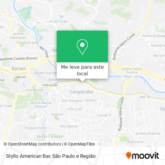 Styllo American Bar mapa