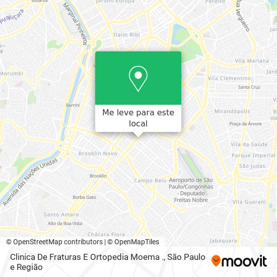 Clinica De Fraturas E Ortopedia Moema . mapa