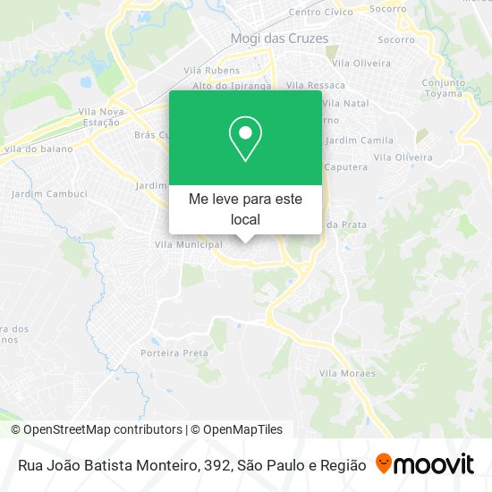 Rua João Batista Monteiro, 392 mapa