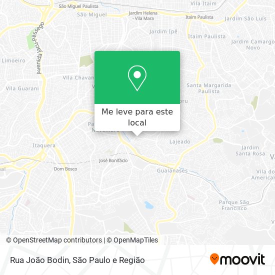 Rua João Bodin mapa