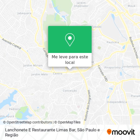 Lanchonete E Restaurante Limas Bar mapa