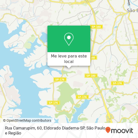 Rua Camarupim, 60, Eldorado Diadema-SP mapa