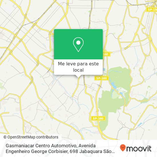 Gasmaniacar Centro Automotivo, Avenida Engenheiro George Corbisier, 698 Jabaquara São Paulo-SP 04345-000 mapa