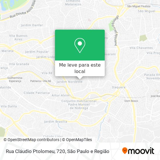 Rua Cláudio Ptolomeu, 720 mapa