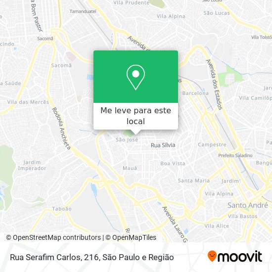 Rua Serafim Carlos, 216 mapa