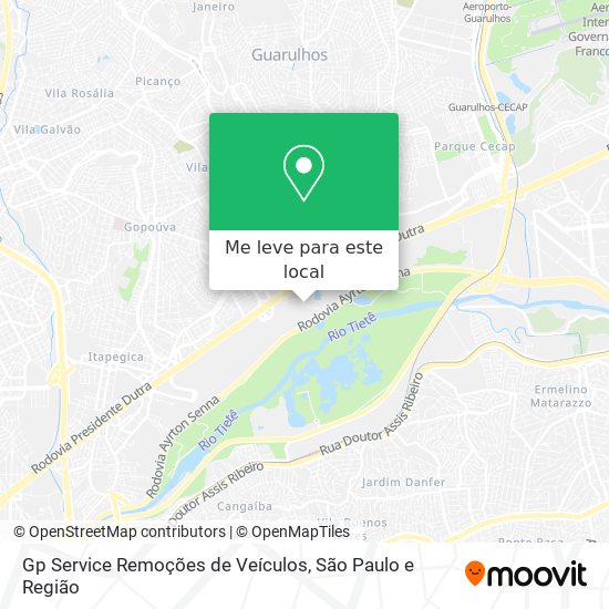 Gp Service Remoções de Veículos mapa