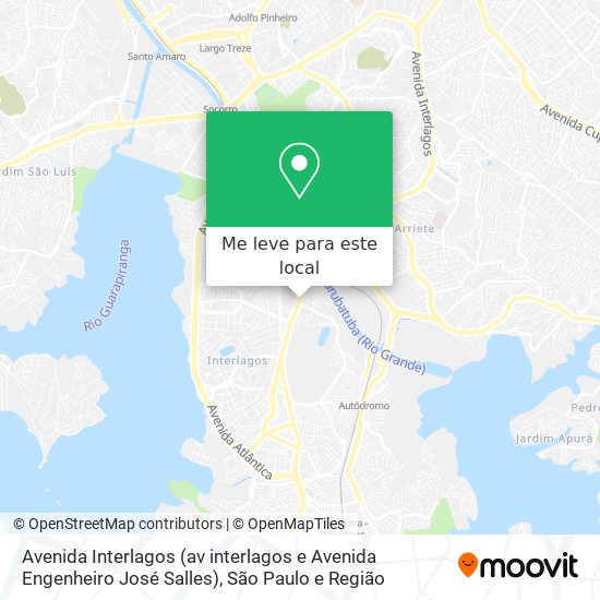 Avenida Interlagos (av interlagos e Avenida Engenheiro José Salles) mapa