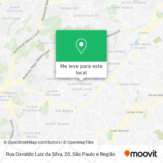Rua Osvaldo Luiz da Silva, 20 mapa