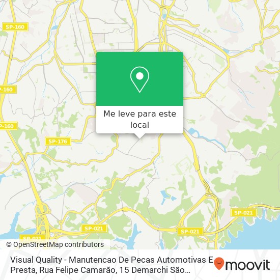 Visual Quality - Manutencao De Pecas Automotivas E Presta, Rua Felipe Camarão, 15 Demarchi São Bernardo do Campo-SP 09820-140 mapa