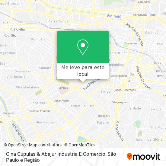Cina Cupulas & Abajur Industria E Comercio mapa