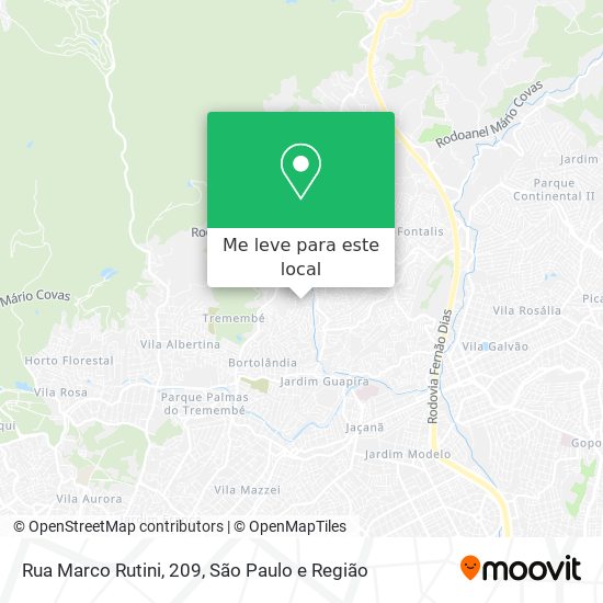 Rua Marco Rutini, 209 mapa
