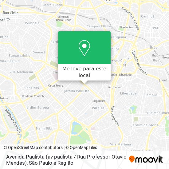 Avenida Paulista (av paulista / Rua Professor Otavio Mendes) mapa