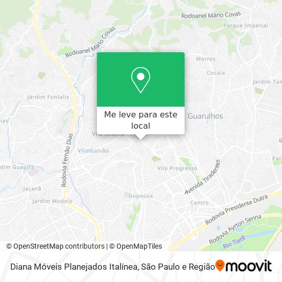 Diana Móveis Planejados Italínea mapa