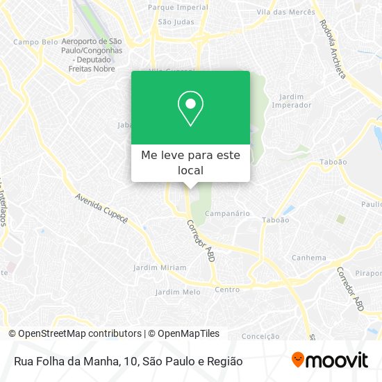 Rua Folha da Manha, 10 mapa