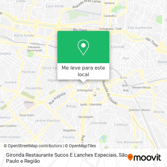 Gironda Restaurante Sucos E Lanches Especiais mapa