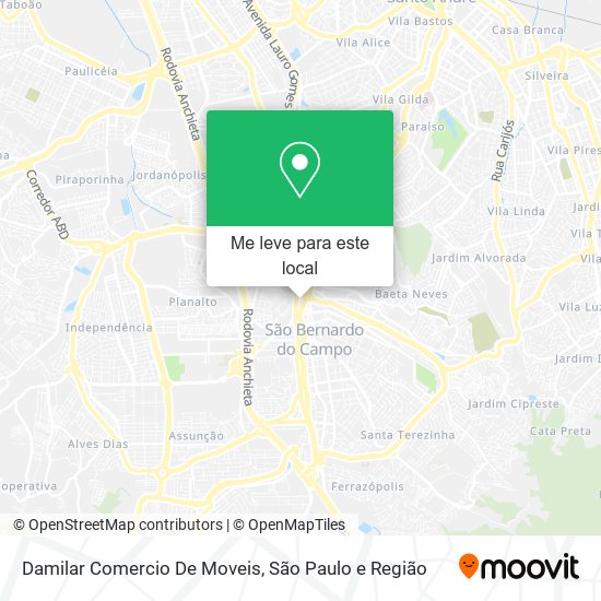 Damilar Comercio De Moveis mapa
