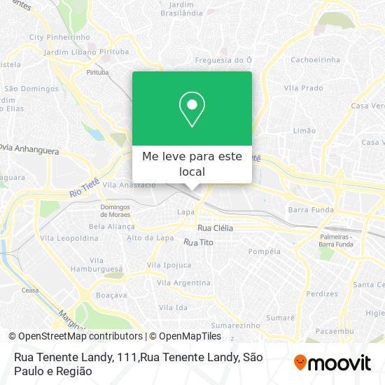 Rua Tenente Landy, 111,Rua Tenente Landy mapa