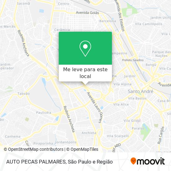 AUTO PECAS PALMARES mapa