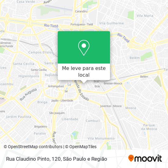 Rua Claudino Pinto, 120 mapa