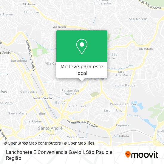 Lanchonete E Conveniencia Gavioli mapa