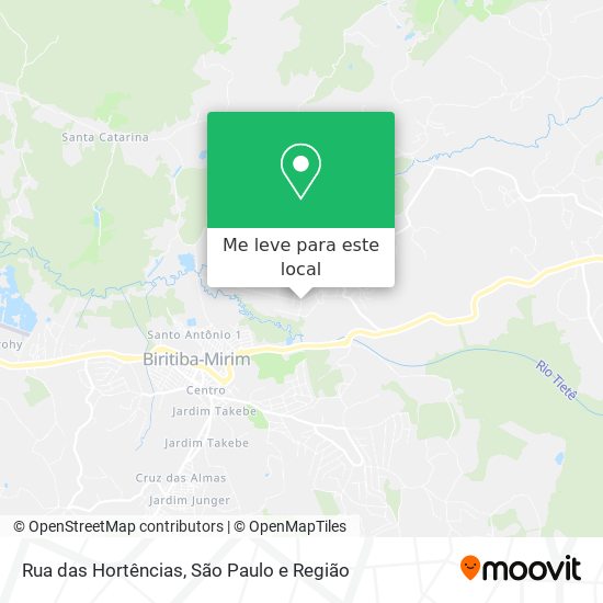 Rua das Hortências mapa