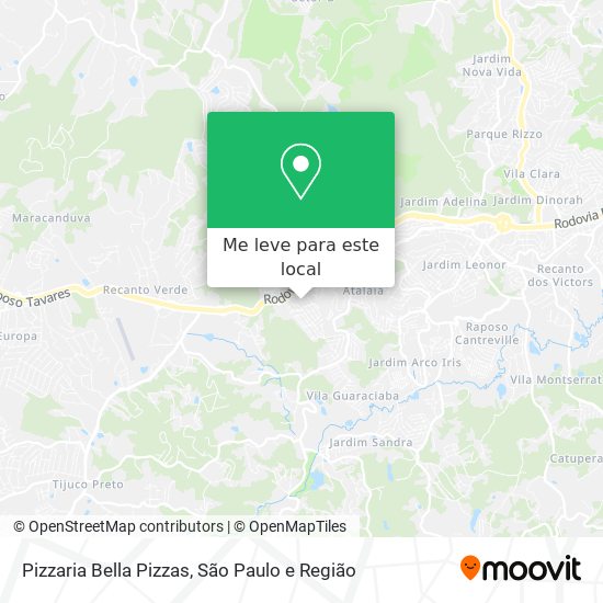 Pizzaria Bella Pizzas mapa