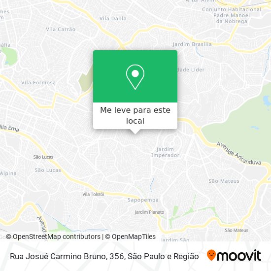 Rua Josué Carmino Bruno, 356 mapa