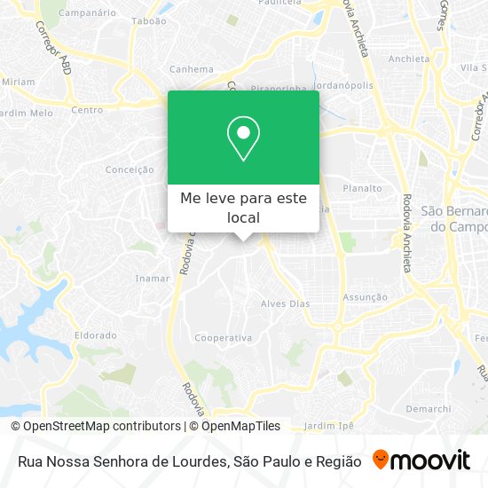 Rua Nossa Senhora de Lourdes mapa