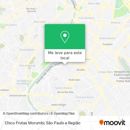 Chico Frutas Morumbi mapa