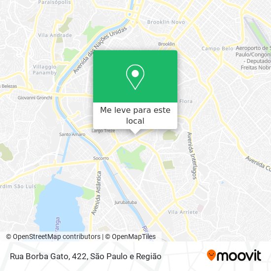 Rua Borba Gato, 422 mapa