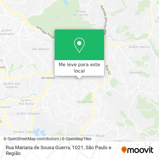 Rua Mariana de Sousa Guerra, 1021 mapa
