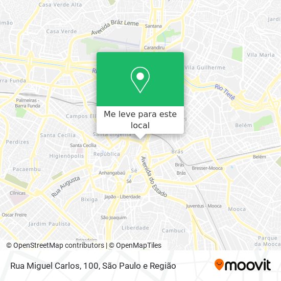 Rua Miguel Carlos, 100 mapa