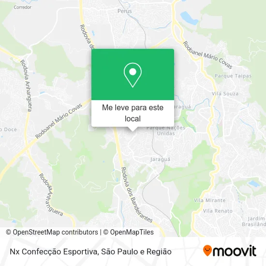 Nx Confecção Esportiva mapa