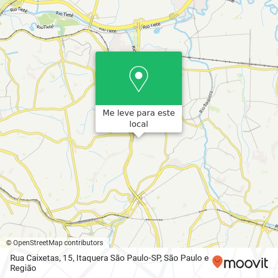 Rua Caixetas, 15, Itaquera São Paulo-SP mapa