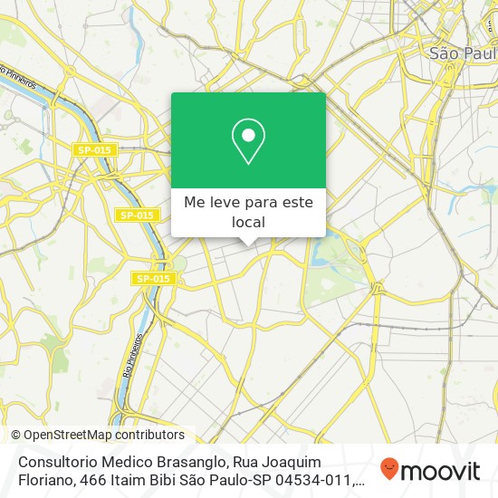 Consultorio Medico Brasanglo, Rua Joaquim Floriano, 466 Itaim Bibi São Paulo-SP 04534-011 mapa