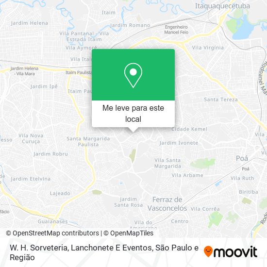 W. H. Sorveteria, Lanchonete E Eventos mapa