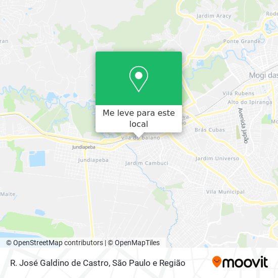 R. José Galdino de Castro mapa
