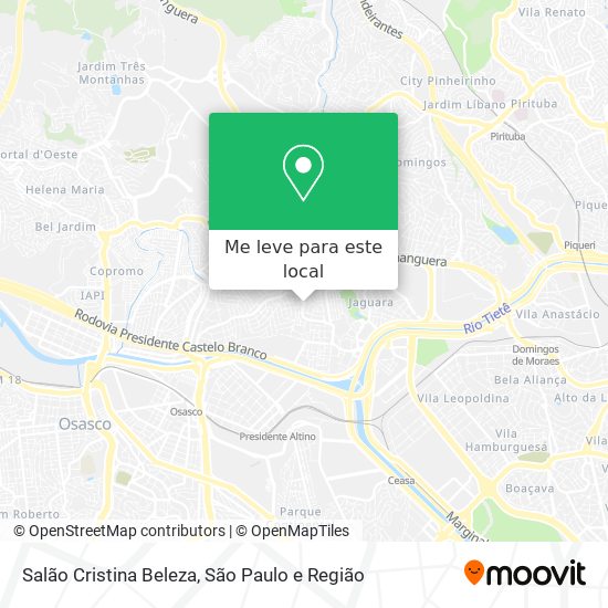 Salão Cristina Beleza mapa