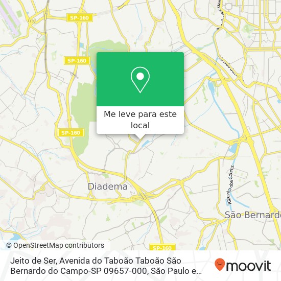 Jeito de Ser, Avenida do Taboão Taboão São Bernardo do Campo-SP 09657-000 mapa