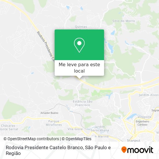 Rodovia Presidente Castelo Branco mapa