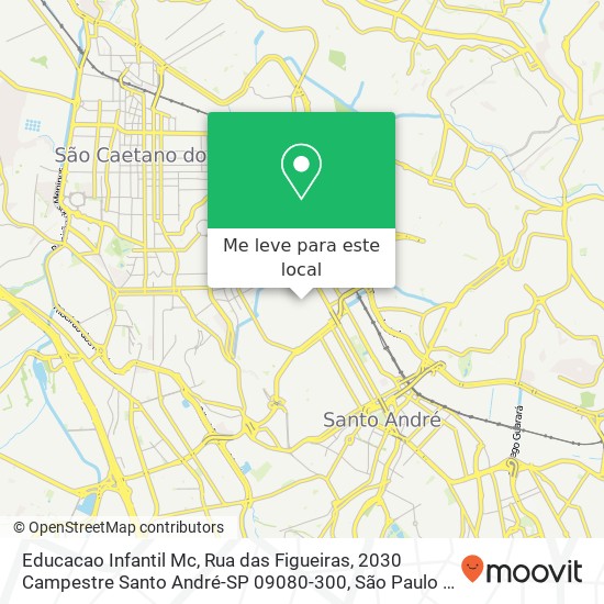 Educacao Infantil Mc, Rua das Figueiras, 2030 Campestre Santo André-SP 09080-300 mapa