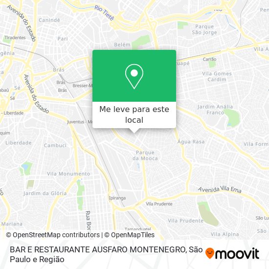 BAR E RESTAURANTE AUSFARO MONTENEGRO mapa