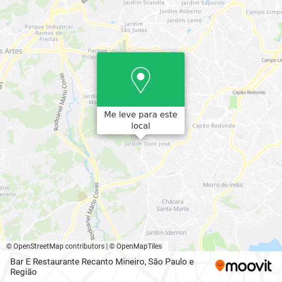 Bar E Restaurante Recanto Mineiro mapa