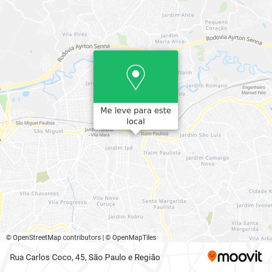 Rua Carlos Coco, 45 mapa