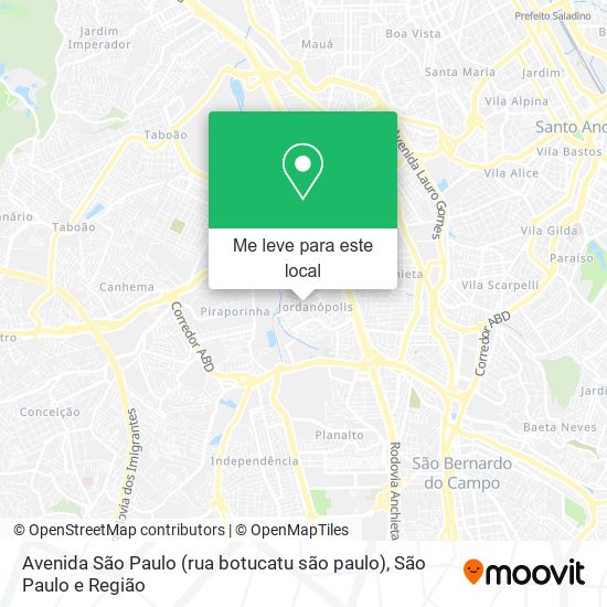 Avenida São Paulo (rua botucatu são paulo) mapa