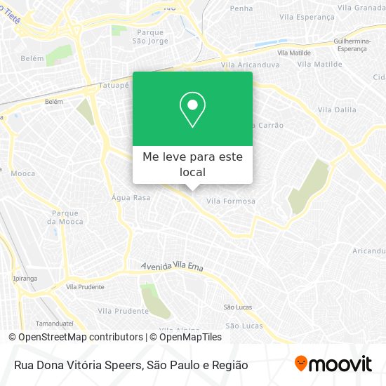 Rua Dona Vitória Speers mapa