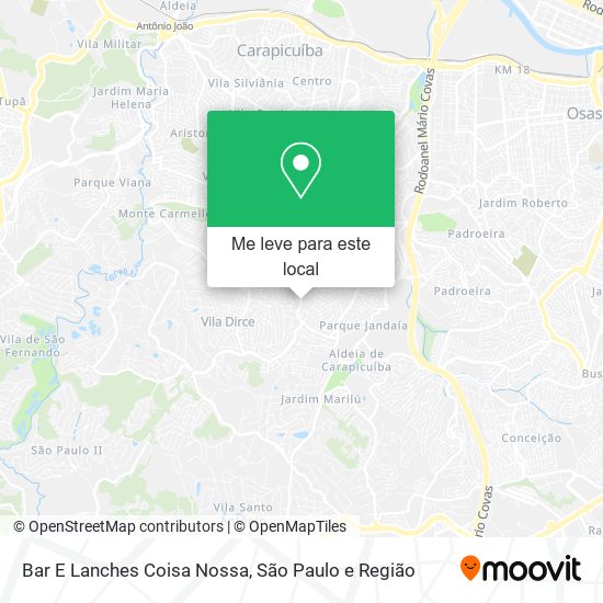 Bar E Lanches Coisa Nossa mapa